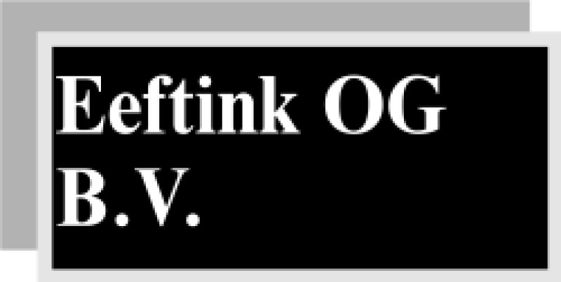 Nieuwe hoofdsponsor: Eeftink OG!